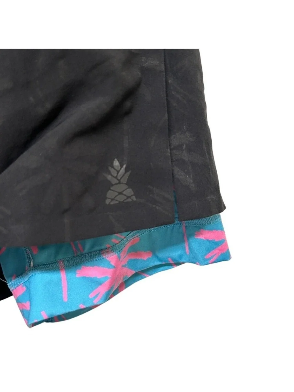 Chubbies Men's Black Palm Tree Performance Boxer Brief Lined Shorts Size M